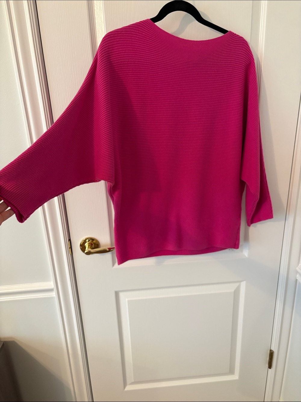 CeCe pink batwing ribbed sweater size L